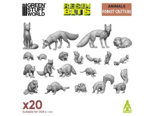 Green Stuff 12302 Animaux de la foret 1/48