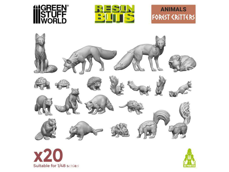 Green Stuff 12302 Animaux de la foret 1/48