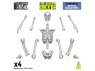 Green Stuff 12304 Set imprimé en 3D Squelettes humains 1/35