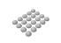 Green Stuff 13496 Demi-boules en mousse EVA 20mm pack x20