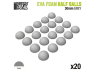 Green Stuff 13497 Demi-boules en mousse EVA 30mm pack x20