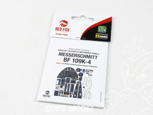 Red Fox Studio Tableaux de bord 3D avion RFQS-24026 Messerschmitt Bf 109K-4 Trumpeter 1/24