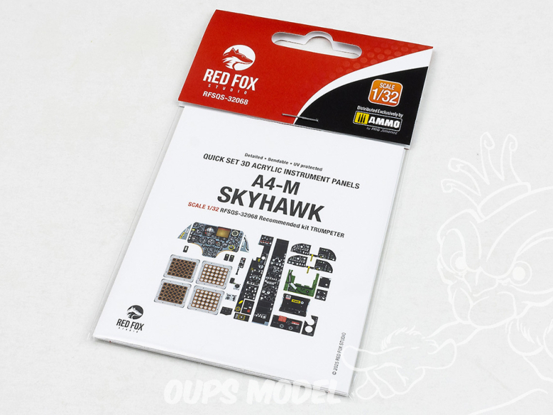 Red Fox Studio Tableaux de bord 3D avion RFQS-32068 A4-M Skyhawk Trumpeter 1/32