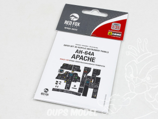 Red Fox Studio Tableaux de bord 3D hélicoptère RFQS-35032 AH-64A Apache Trumpeter 1/35
