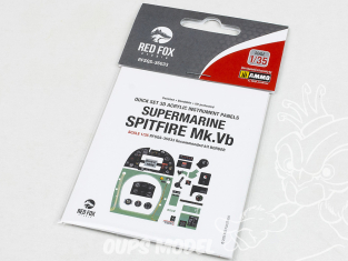Red Fox Studio Tableaux de bord 3D avion RFQS-35033 Supermarine Spitfire Mk.Vb Border Model 1/35