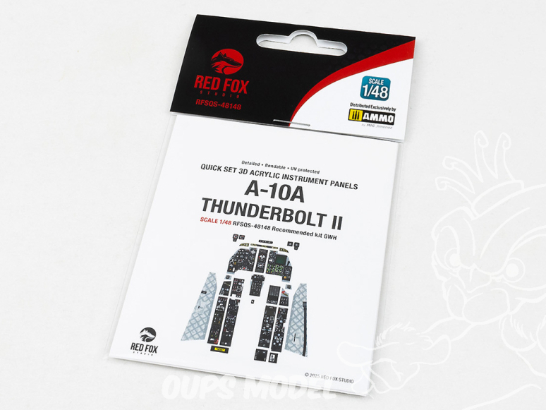 Red Fox Studio Tableaux de bord 3D avion RFQS-48148 A-10A Thunderbolt II Great Wall Hobby 1/48