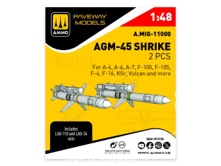 Ammo Mig Paveway Models A.MIG-11000 AGM-45 SHRIKE x2 1/48