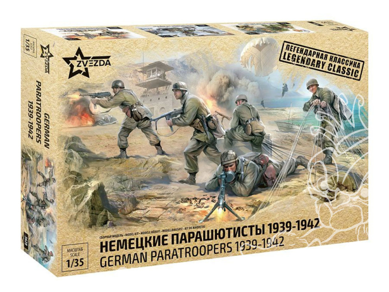 Zvezda maquette 3628 Parachutistes allemands 1939-1942 1/35
