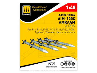 Ammo Mig Paveway Models A.MIG-11004 AIM-120C AMRAAM x4 1/48