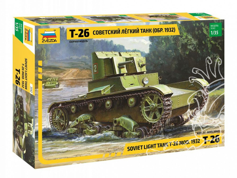 Zvezda maquette plastique 3542 Char léger soviétique T-26 mod. 1932 1/35