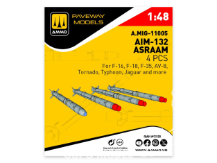 Ammo Mig Paveway Models A.MIG-11005 AIM-132 ASRAAM x4 1/48