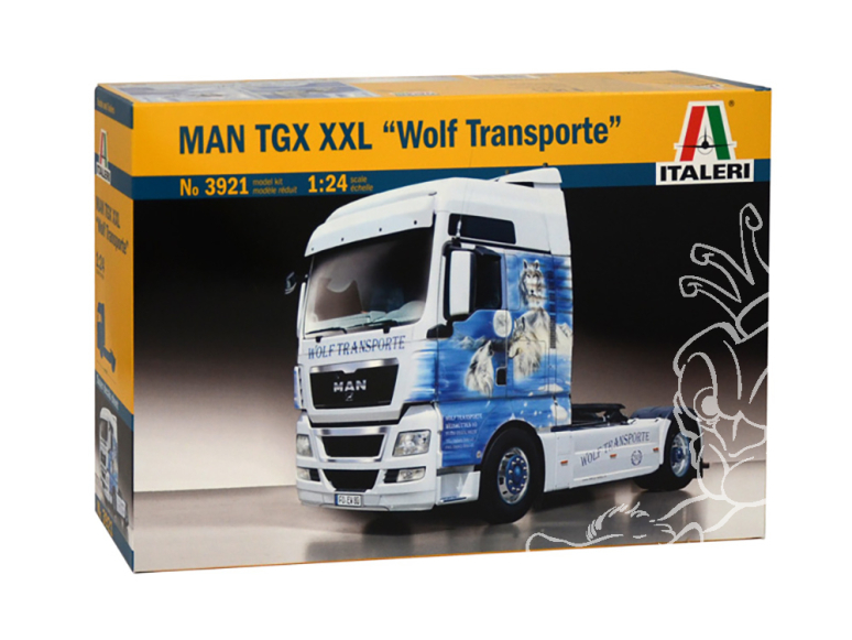 Italeri maquette camion 3921 MAN TGX XXL Wolf Transporte 1/24
