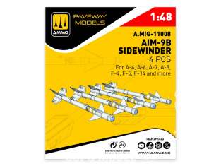 Ammo Mig Paveway Models A.MIG-11008 AIM-9B SIDEWINDER x4 1/48