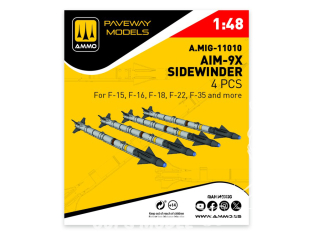 Ammo Mig Paveway Models A.MIG-11010 AIM-9X SIDEWINDER x4 1/48