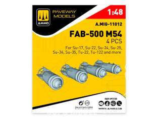 Ammo Mig Paveway Models A.MIG-11012 FAB-500 M54 x4 1/48
