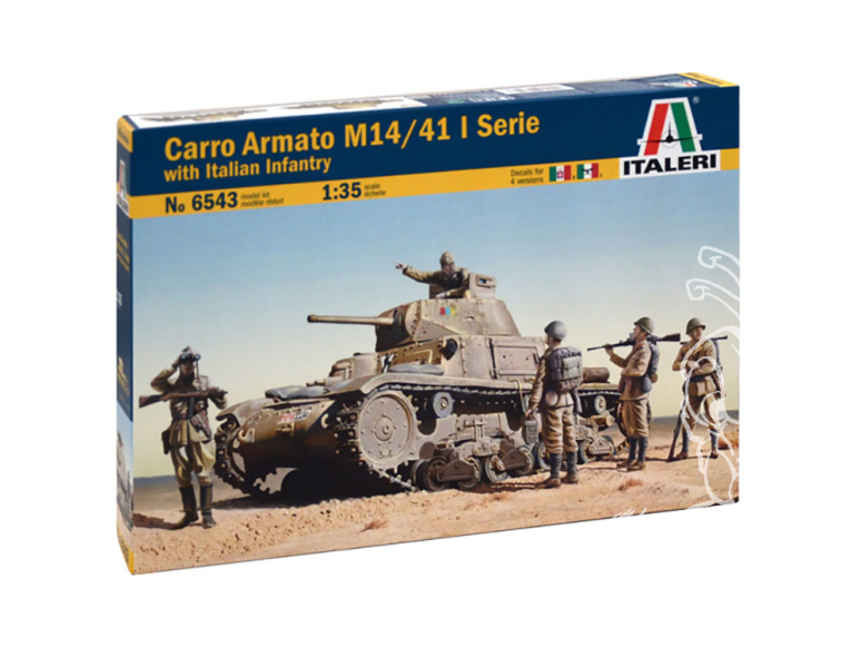 Italeri maquette militaire 6543 CARRO ARMATO M14/41 SÉRIE l avec INFANTERIE ITALIENNE 1/35