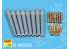 Aber 350L64 Set de futs de canons pour HMS Warspite 1/350