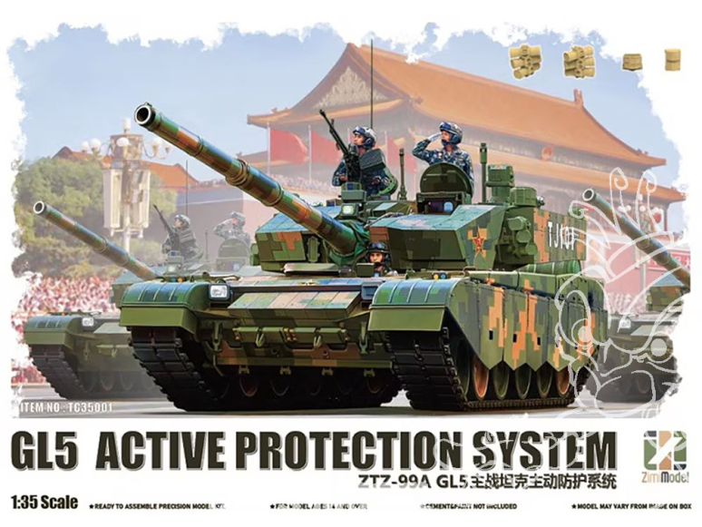 ZimiModel maquette militaire TC35001 Char ZTZ-99A GL5, système de protection active 1/35
