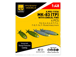 Ammo Mig Paveway Models A.MIG-11036 MK-83 (TP) with conical fins x4 1/48