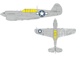 Eduard Express Mask EX1134 P-40N Insigne national US Eduard 1/48