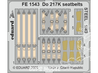 EDUARD photodecoupe avion FE1543 Harnais métal Dornier Do 217K Icm 1/48