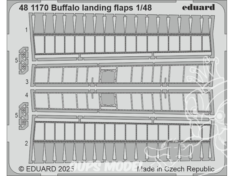 EDUARD photodecoupe avion 481170 Volets d'atterrissage Buffalo Tamiya 1/48