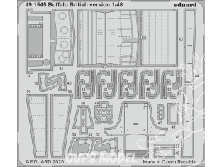EDUARD photodecoupe avion 491545 Amélioration Buffalo version Britannique 1/48