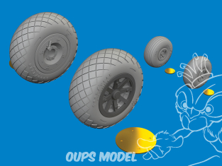 Eduard kit d'amelioration avion brassin 6481134 Roues Diamond tread P-40N Eduard 1/48