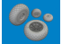 Eduard kit d&#039;amelioration avion brassin 6481134 Roues Diamond tread P-40N Eduard 1/48