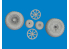 Eduard kit d&#039;amelioration avion brassin 6481134 Roues Diamond tread P-40N Eduard 1/48