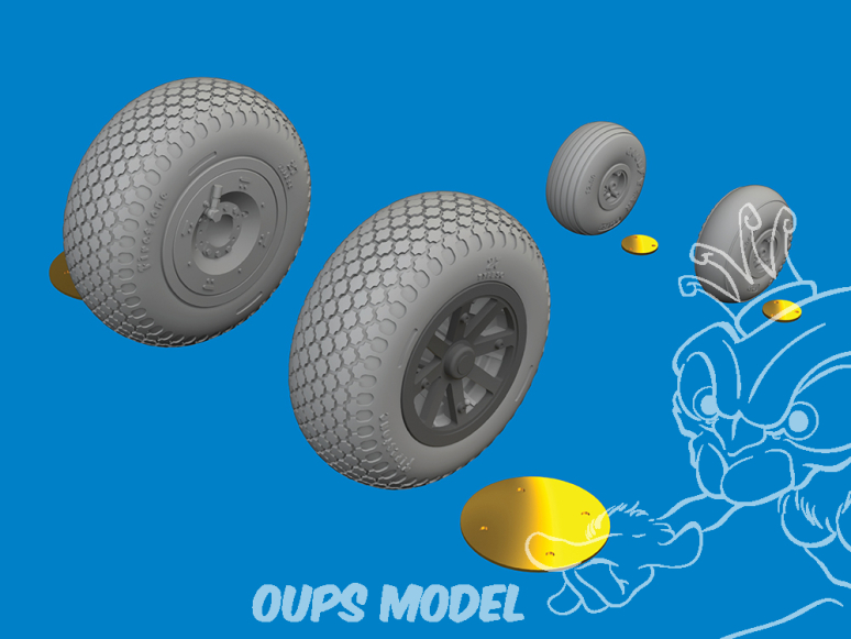 Eduard kit d'amelioration avion brassin 6481135 Roues Cross tread P-40N Eduard 1/48