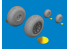 Eduard kit d&#039;amelioration avion brassin 6481135 Roues Cross tread P-40N Eduard 1/48