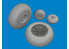 Eduard kit d&#039;amelioration avion brassin 6481135 Roues Cross tread P-40N Eduard 1/48