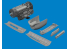 Eduard kit d&#039;amelioration avion brassin Print 6481130 Moteur P-40N Eduard 1/48