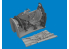 Eduard kit d&#039;amelioration avion brassin Print 6481132 Cockpit P-40N Eduard 1/48