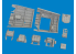 Eduard kit d&#039;amelioration avion brassin Print 6481133 Compartiment radio P-40N Eduard 1/48