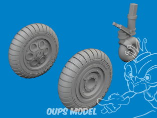 Eduard kit d'amelioration brassin 672419 Roues Focke Wulf Fw 190A Early Tamiya 1/72