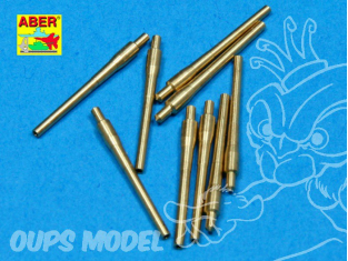 Aber 700L12 Set de 9 futs de canons 406mm court pour North Carolina et Washington 1/700