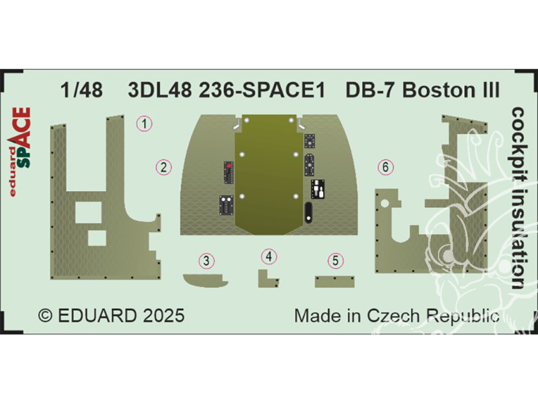 Eduard Space décalques 3D 3DL48236 DB-7 Boston III isolation du cockpit HK Models 1/48