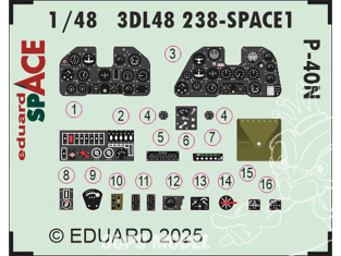 Eduard Space décalques 3D 3DL48238 P-40N Eduard 1/48