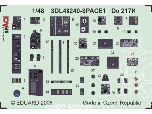 Eduard Space décalques 3D 3DL48240 Dornier Do 217K Icm 1/48