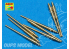 Aber 700L14 Set de 8 futs de canons 380mm SK C/34 court pour Bismarck et Tirpitz 1/700