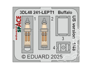 Eduard Space décalques 3D 3DL48241 Buffalo version US Tamiya 1/48