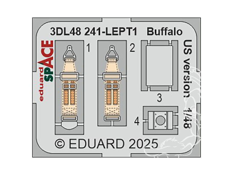 Eduard Space décalques 3D 3DL48241 Buffalo version US Tamiya 1/48