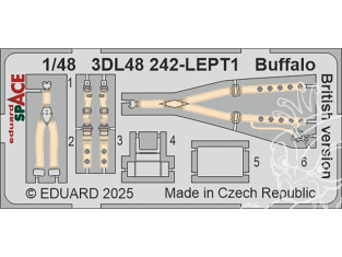 Eduard Space décalques 3D 3DL48242 Buffalo version Britannique Tamiya 1/48