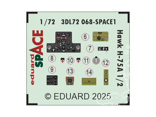 Eduard Space décalques 3D 3DL72068 Hawk H-75A 1/2 Arma Hobby 1/72