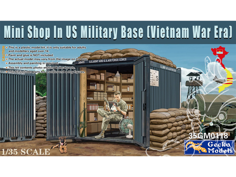 Gecko Models maquettes militaire 35GM0118 Mini-boutique dans une base militaire américaine époque de la guerre du Vietnam 1/35