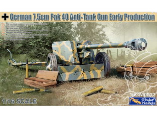 Gecko Models figurine militaire 16GM0012 German 7.5cm PaK 40 Anti-Tank Gun Early Production 1/16