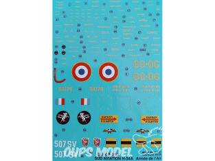 DECALQUES BERNA DECALS BD48-166 Sud-Aviation H-34A 1/48