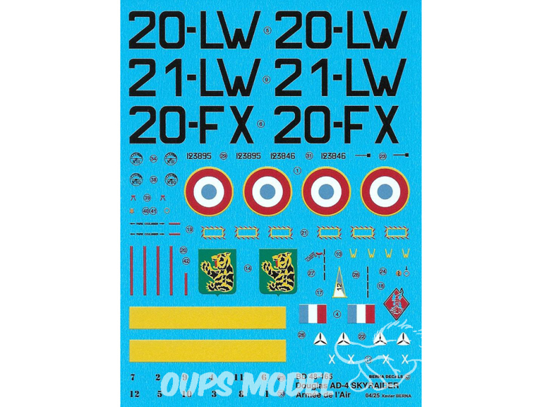 DECALQUES BERNA DECALS BD48-165 Douglas AD-4 Skyraider 1/48